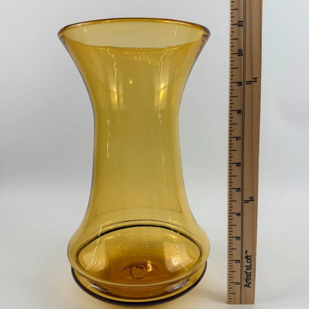 Blenko 739 Wheat Amber Art Glass Vase John Nickerson 1973 Mid Century